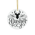 Dasher Ceramic Disc Ornament        Item #355453 - Buckshot's Bargain Barn