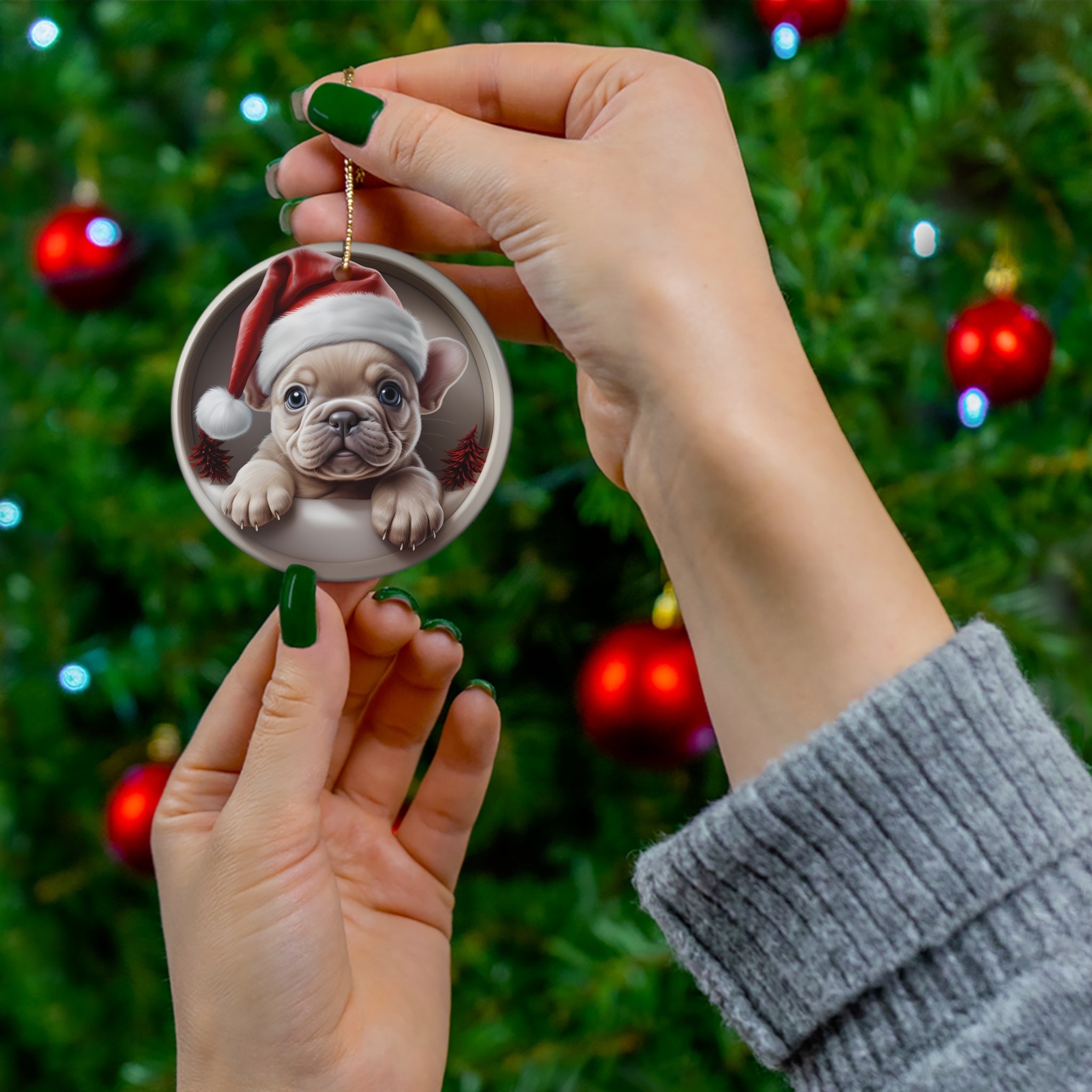 Dog Ceramic Disc Ornament         Item #3532798