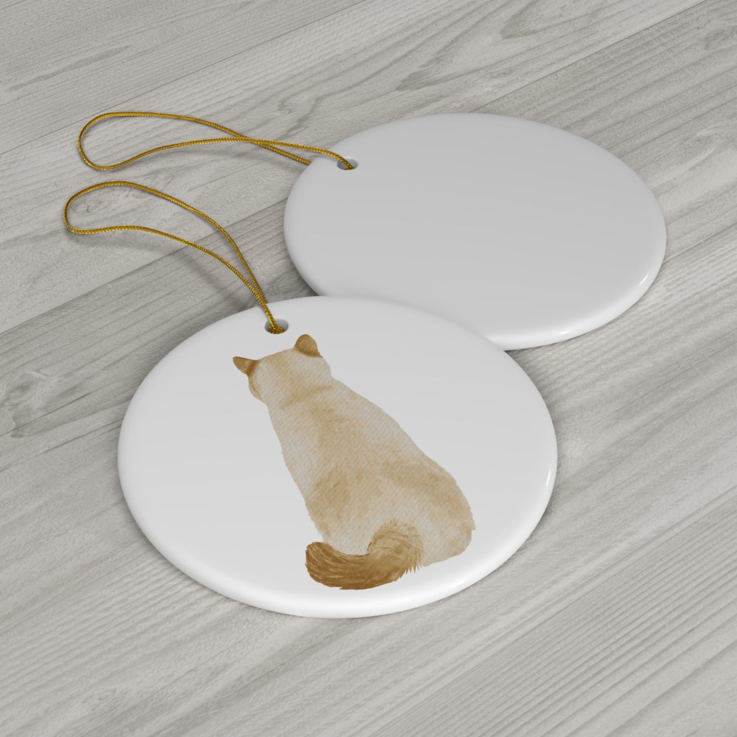 Cat Ceramic Disc Ornament         Item #159531