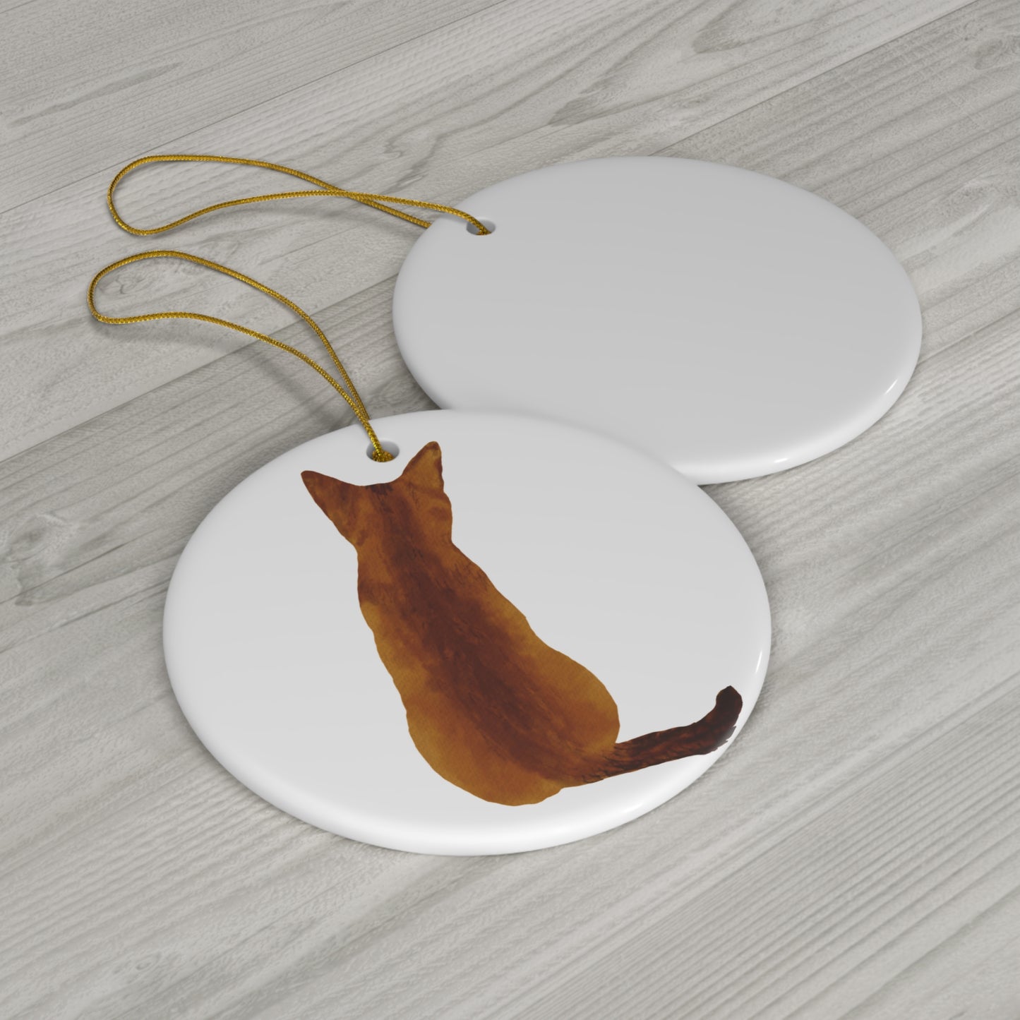 Cat Ceramic Disc Ornament           Item #3197738