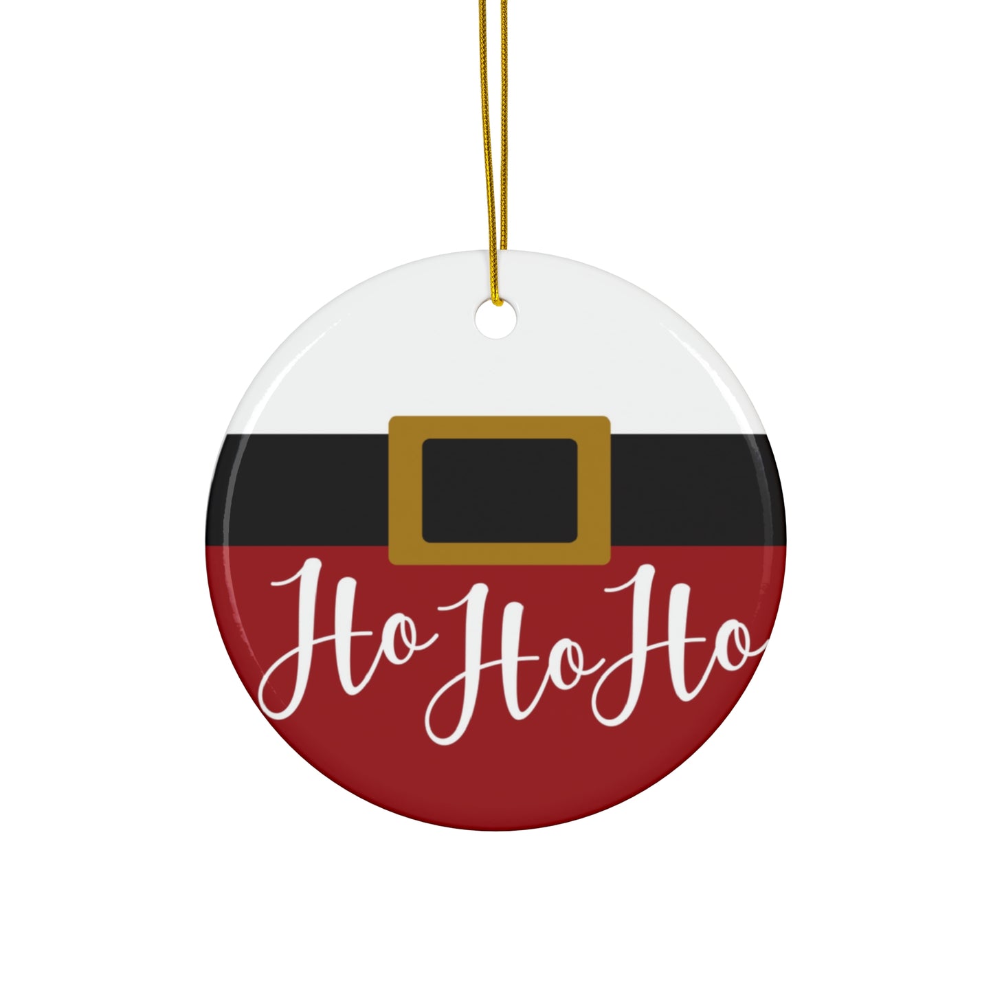 Ho Ho Ho Ceramic Disc Ornament      Item #4781491