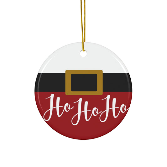 Ho Ho Ho Ceramic Disc Ornament      Item #4781491