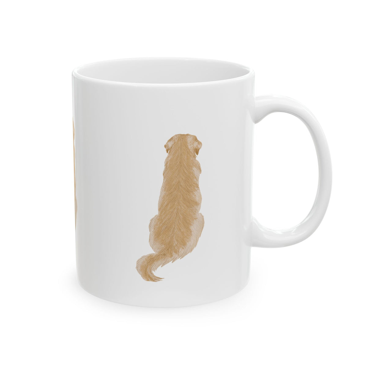 Golden Retriever Back Illustration Mug – Ceramic Coffee Cup 11oz     Item #18676