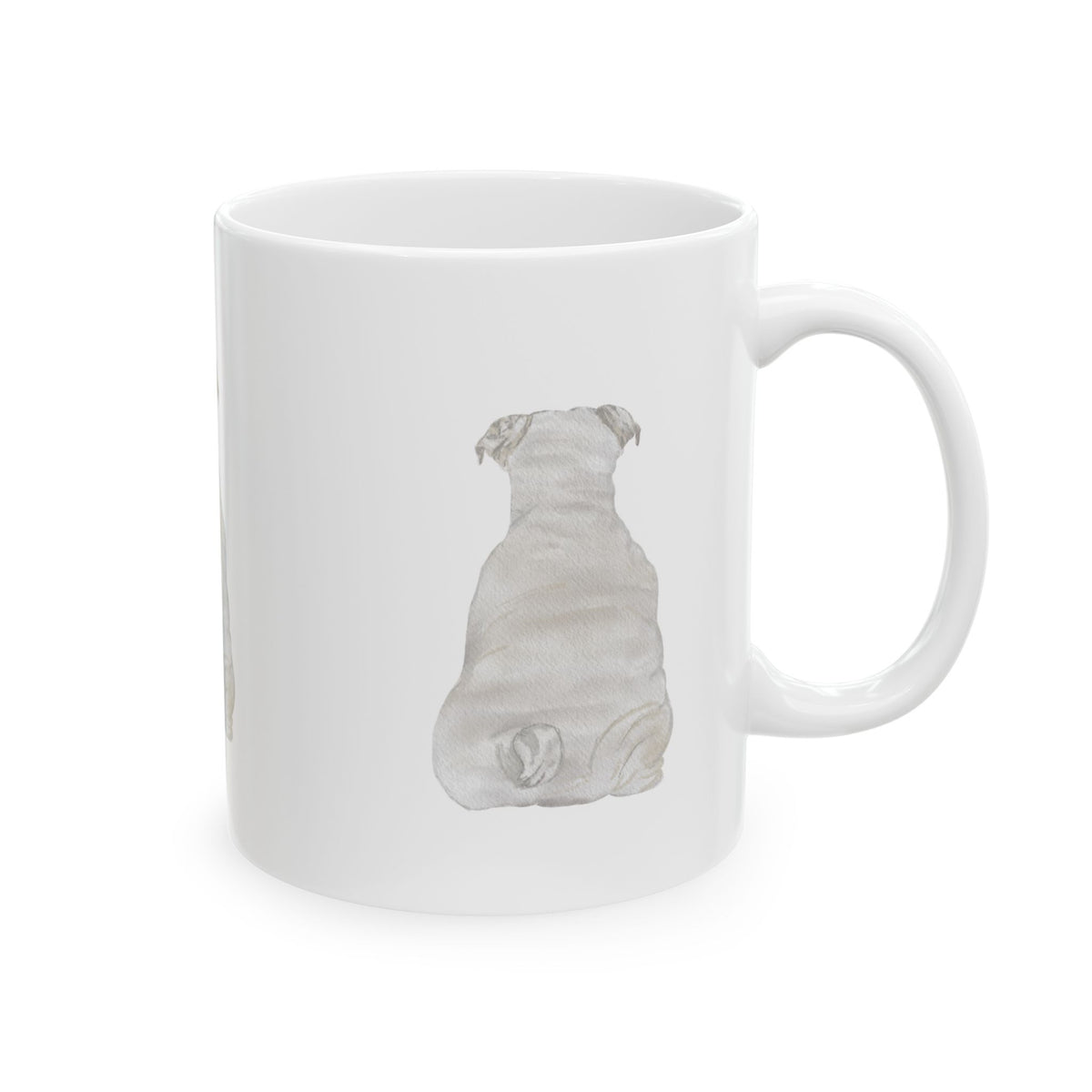 Dog Silhouette Mug – Back View Ceramic Coffee Cup 11oz    Item #61782