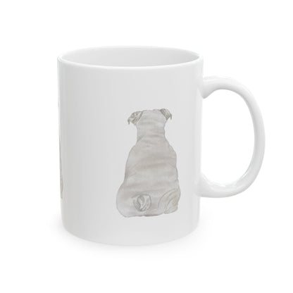 Dog Silhouette Mug – Back View Ceramic Coffee Cup 11oz    Item #61782