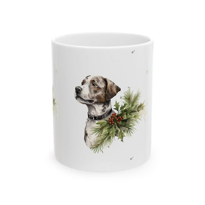 Christmas Dog Mug – Festive Labrador Portrait Ceramic Coffee Cup 11oz   Item #286512