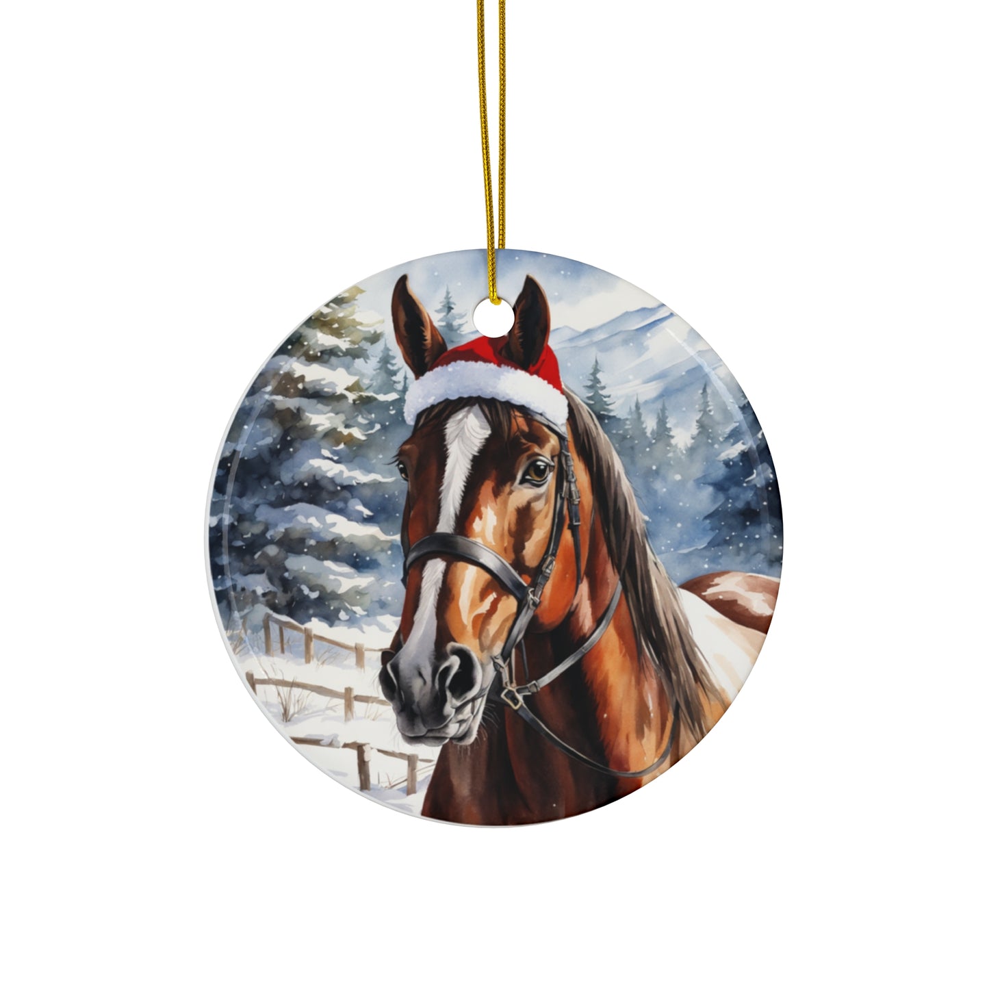 Ceramic Ornament - Horse Christmas      Item #4051879