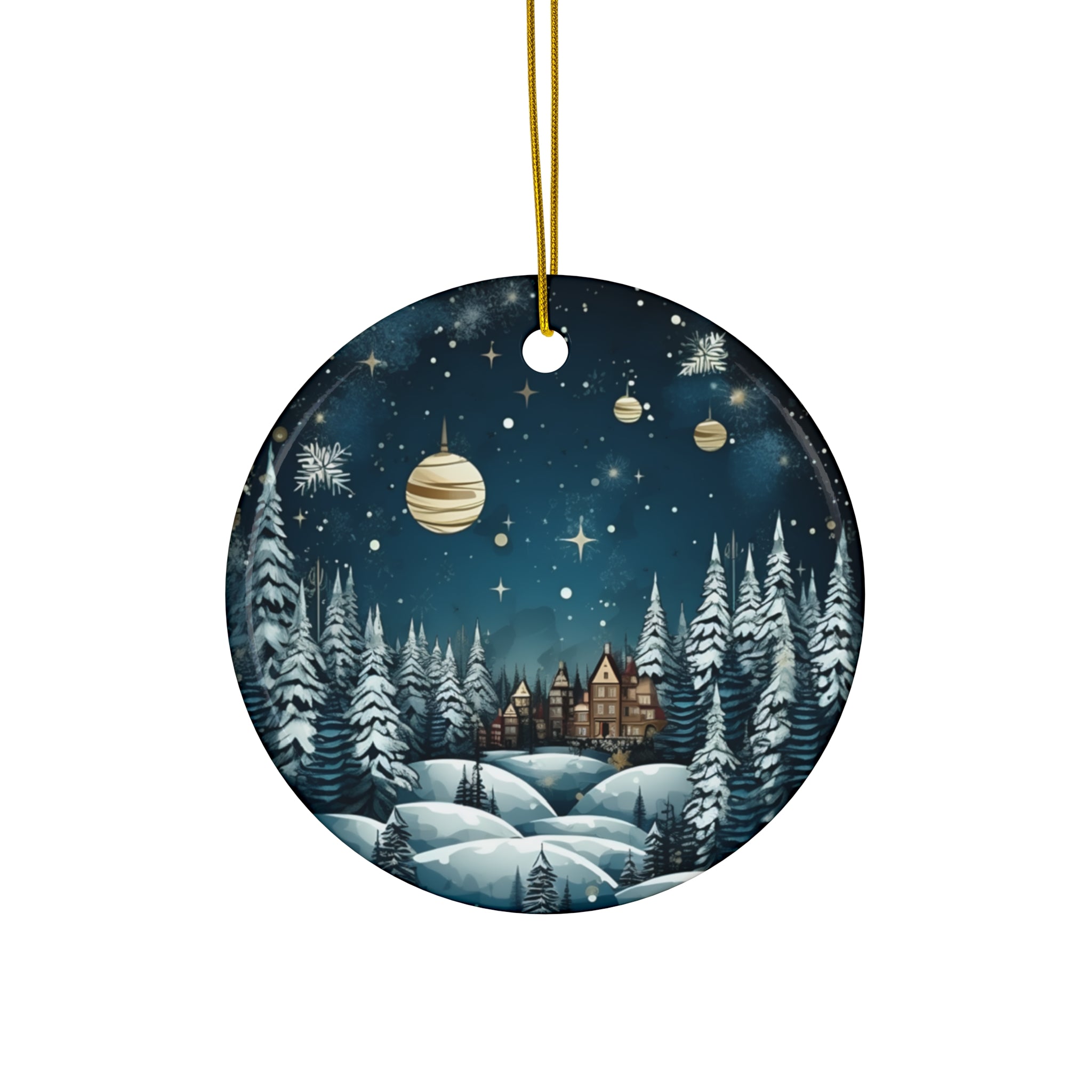 Town Ceramic Ornament         Item #96285 - Buckshot's Bargain Barn