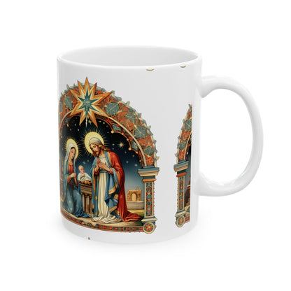 Nativity Scene Ceramic Mug – Holy Family Christmas Coffee Cup 11oz  Item #563907