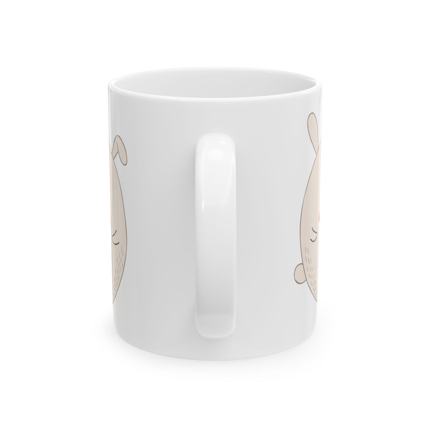 Cute Blushing Bunny Ceramic Mug - 11oz Item #87435