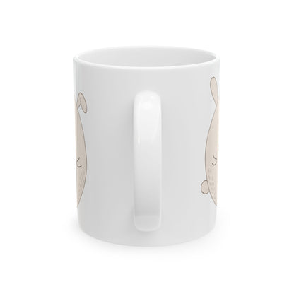 Cute Blushing Bunny Ceramic Mug - 11oz Item #87435