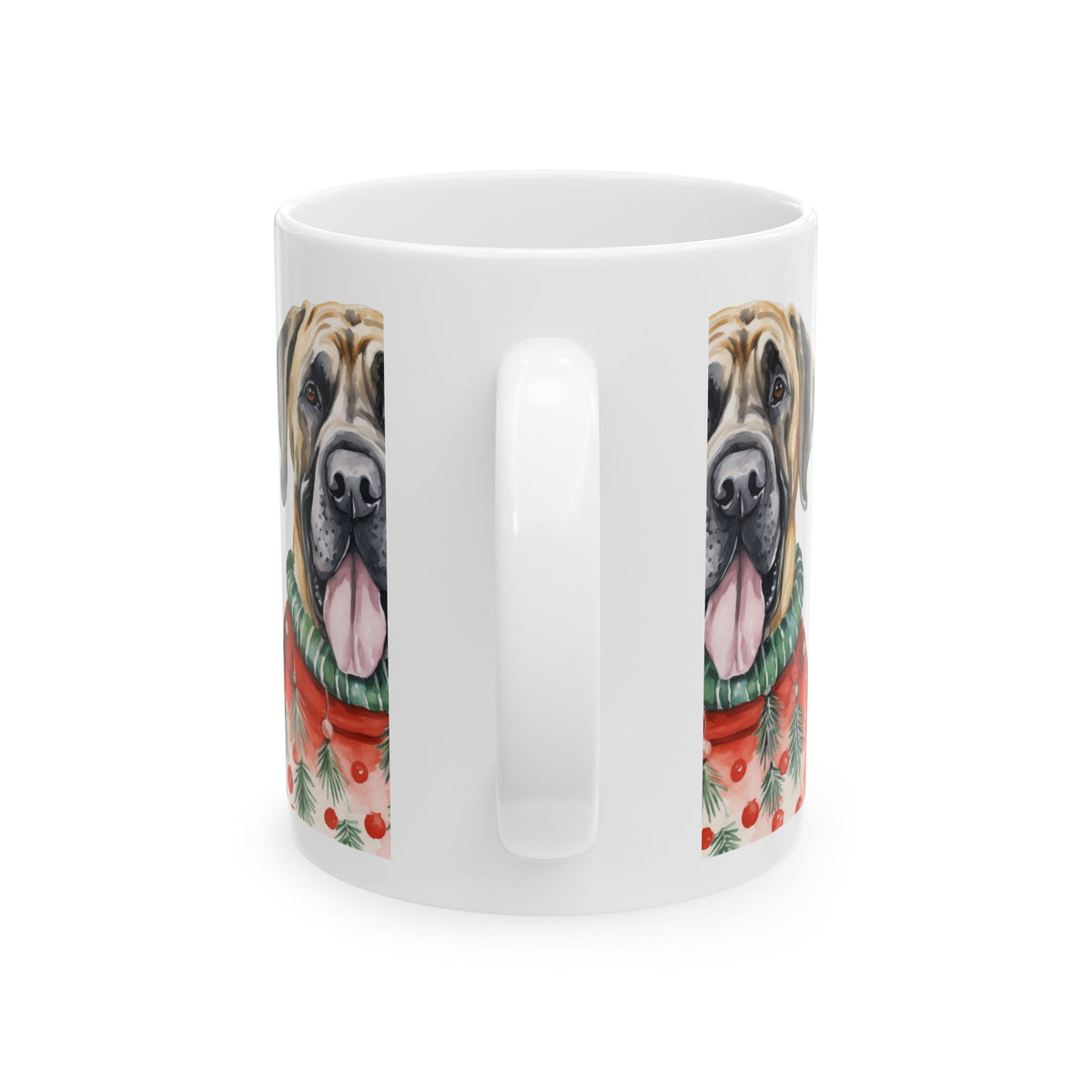 Mastiff Christmas Mug — Festive Dog Holiday Coffee Cup 11oz   Item #263861