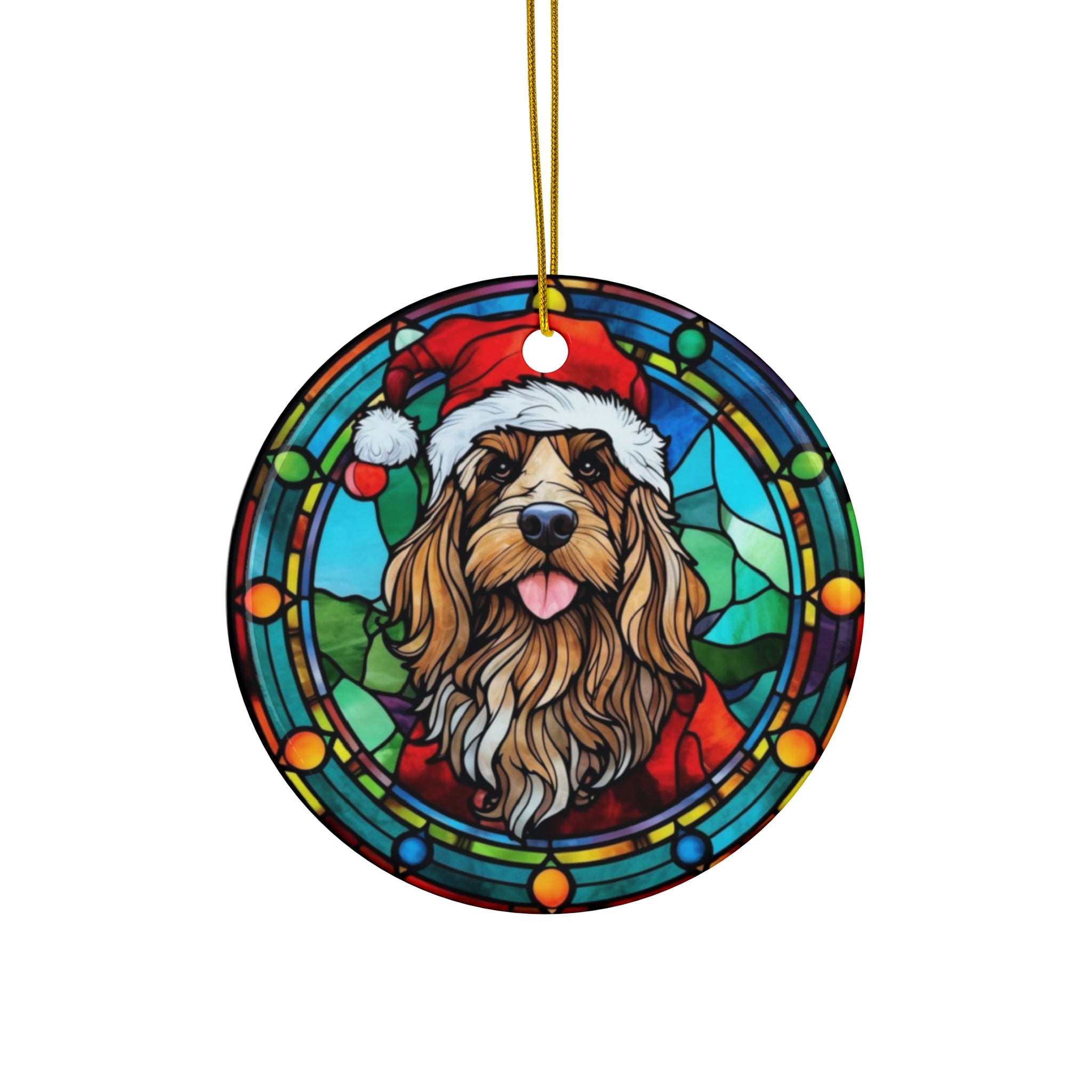 Dog Ceramic Disc Ornament            Item #6119279