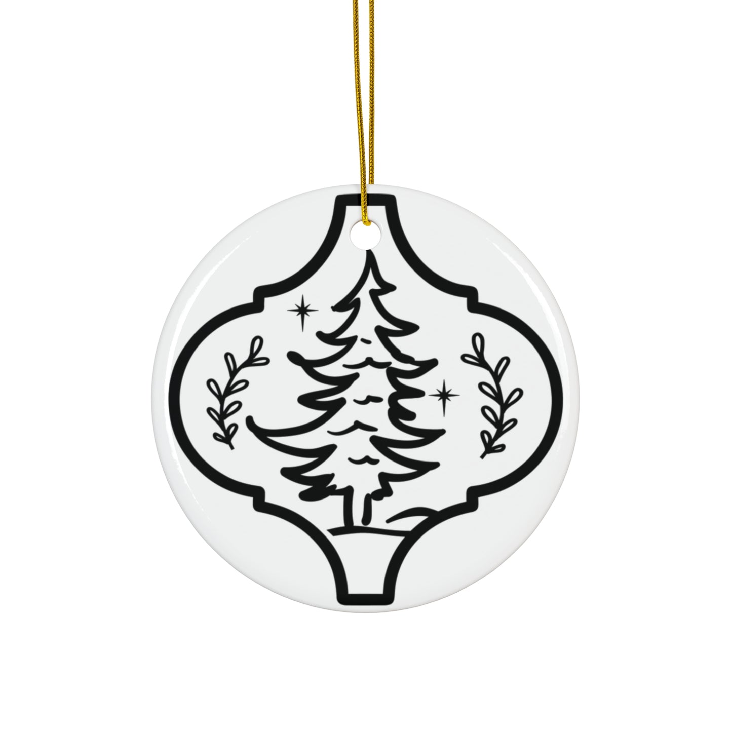 Christmas Tree Ceramic Disc Ornament          Item #4696319