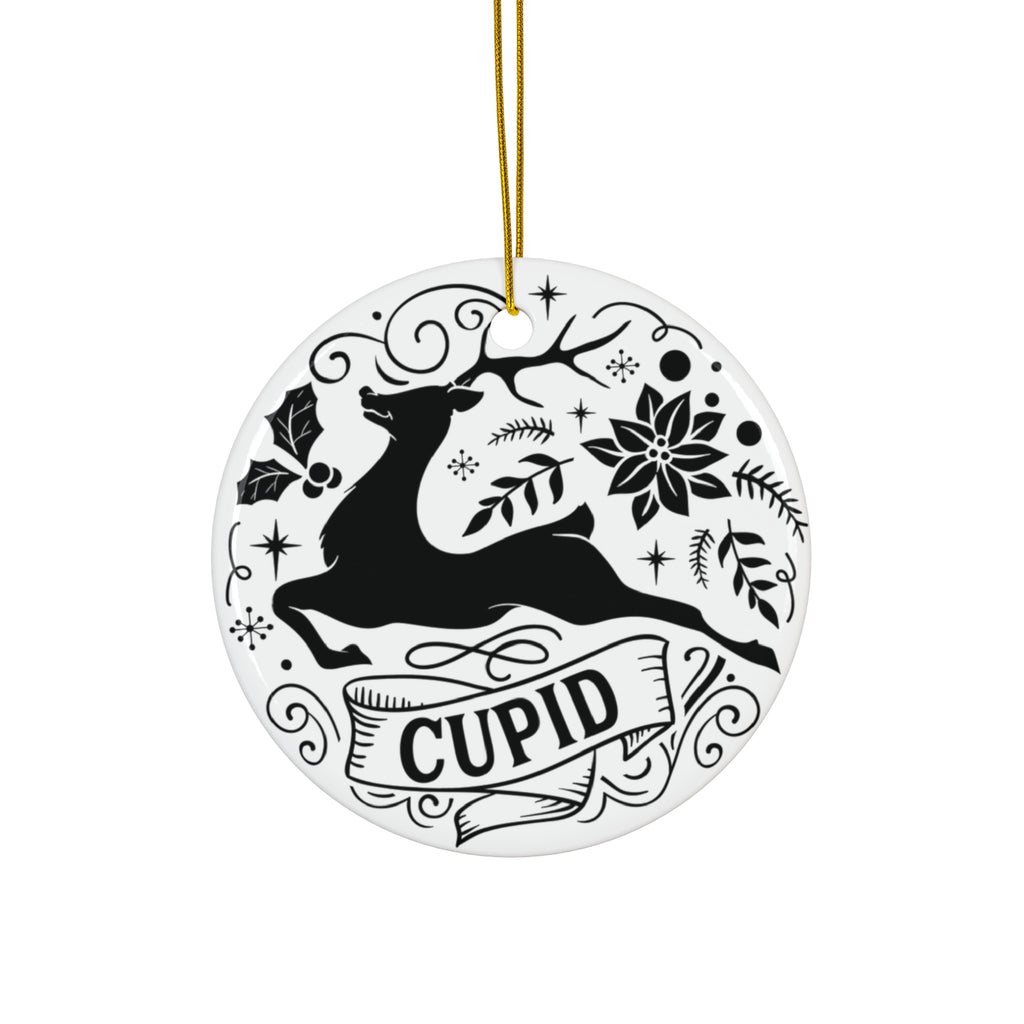 Cupid Ceramic Disc Ornament        Item #7051449