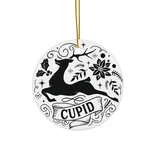 Cupid Ceramic Disc Ornament        Item #7051449