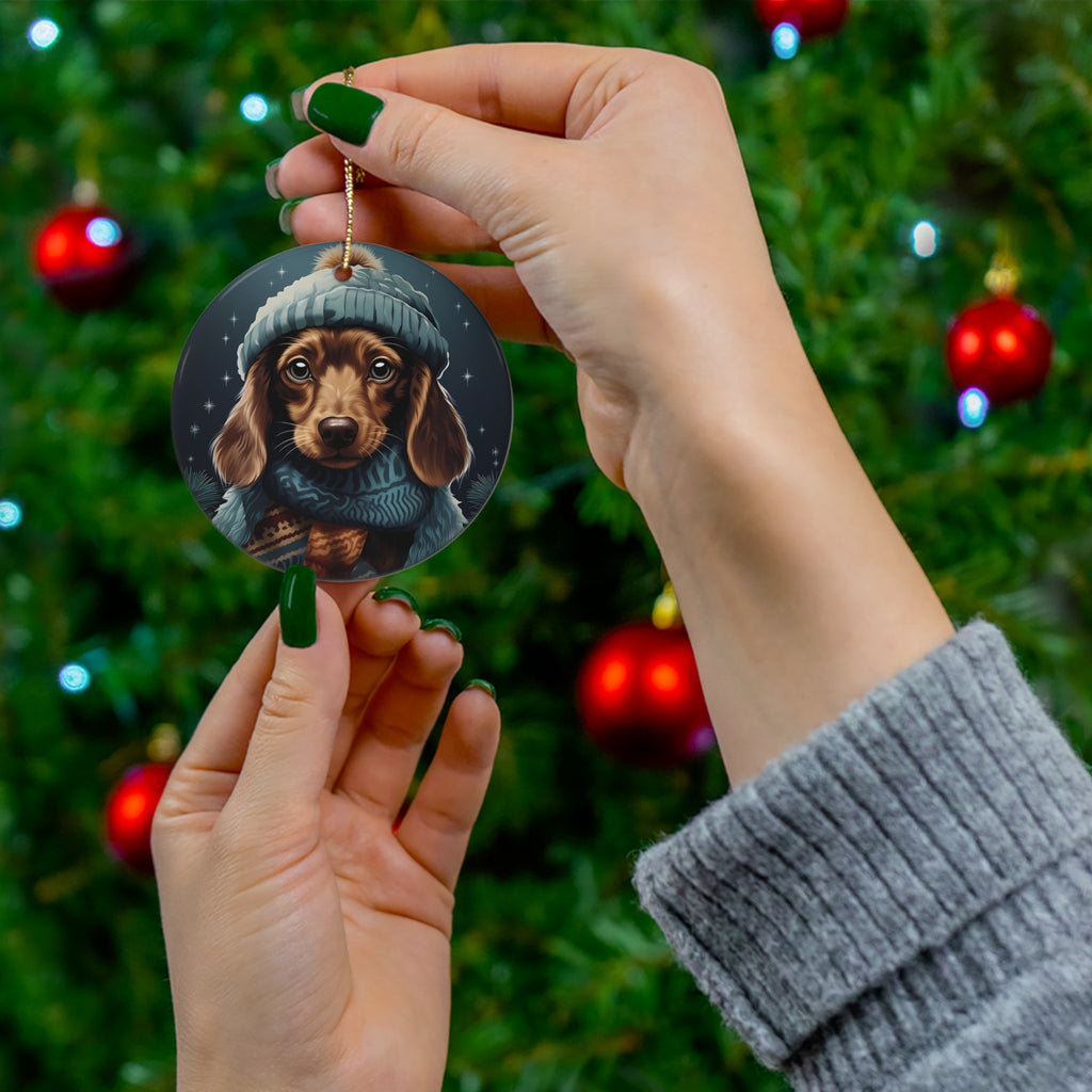 Dog Ceramic Disc Ornament           Item #8902563