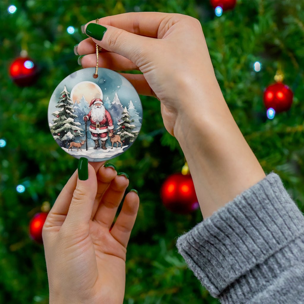 Santa Ceramic Ornament         Item #3943993 - Buckshot's Bargain Barn