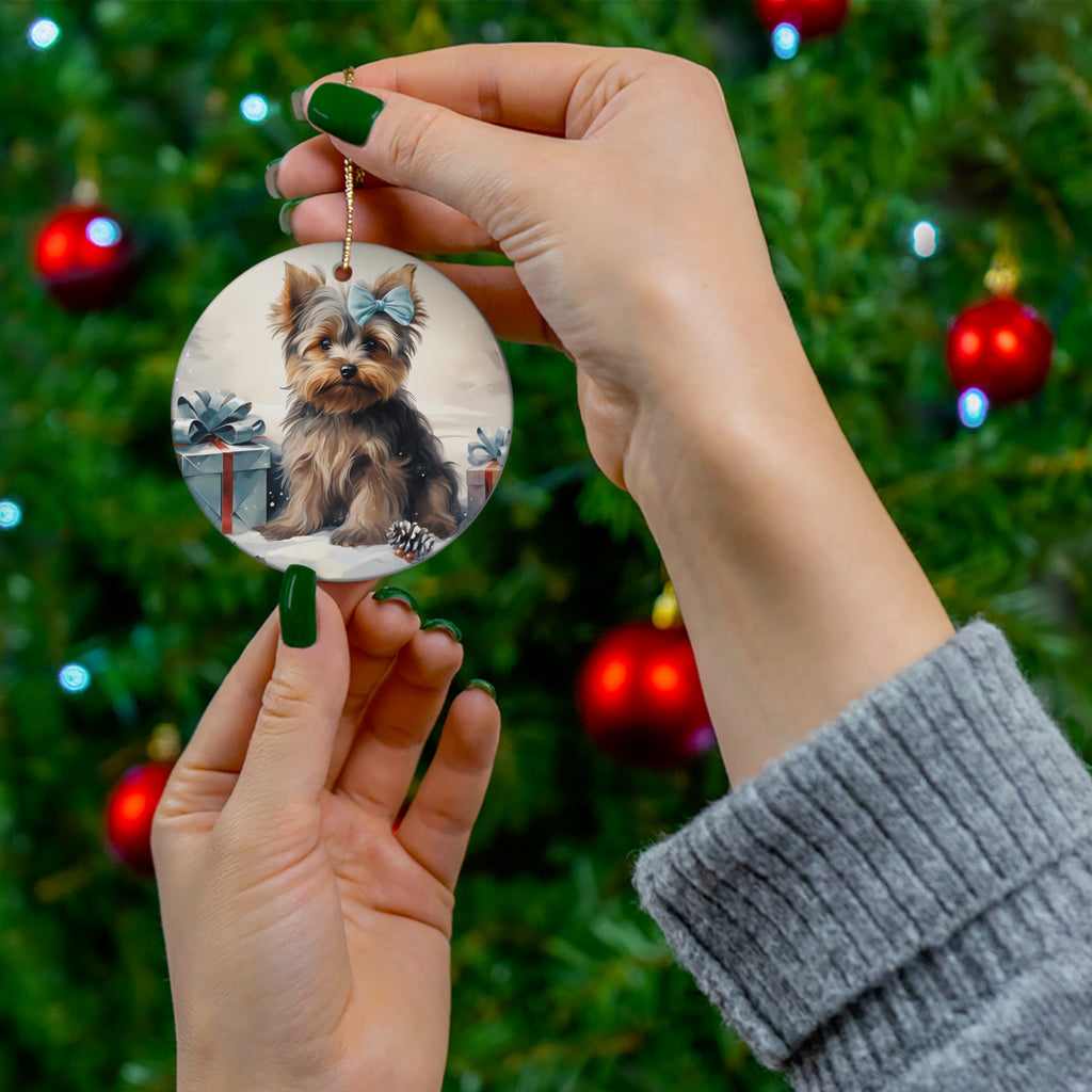 Dog Ceramic Disc Ornament           Item #280694