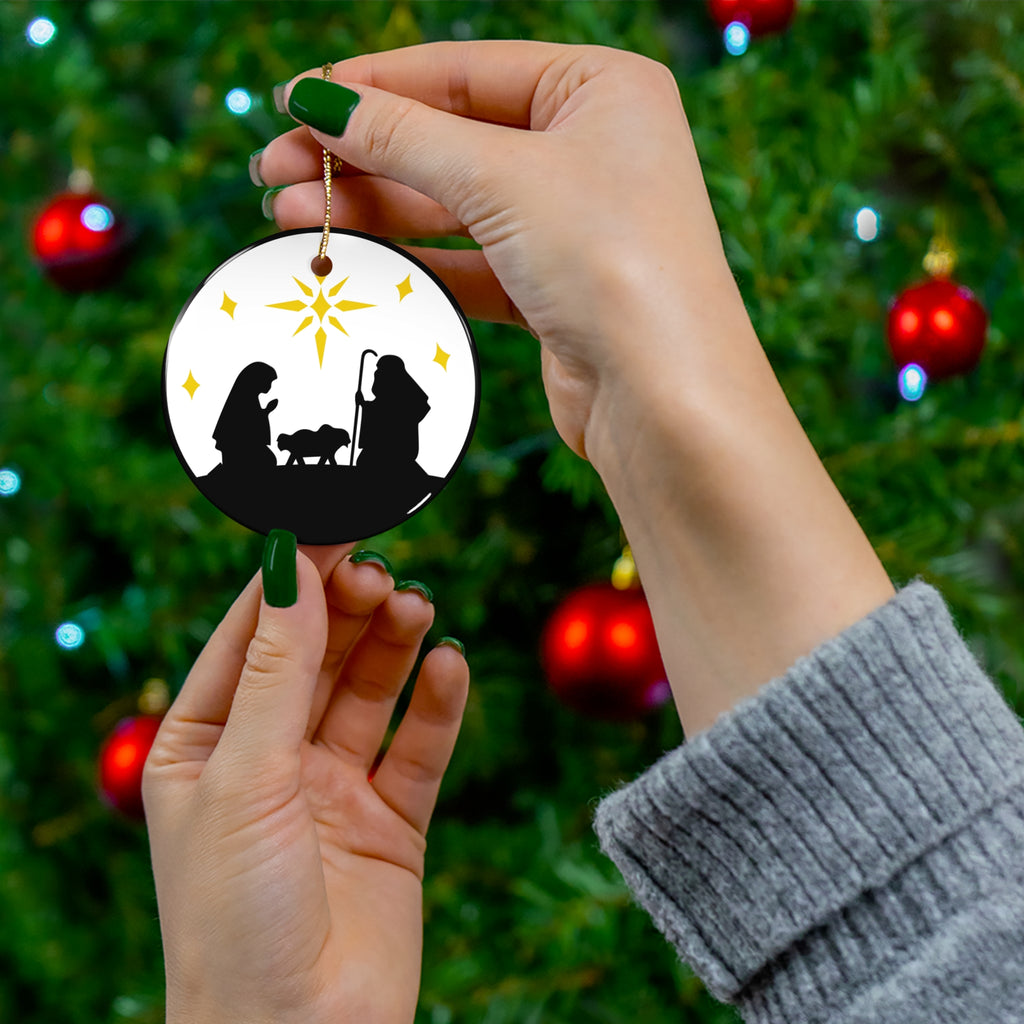 Nativity Ceramic Disc Ornament      Item #8393577