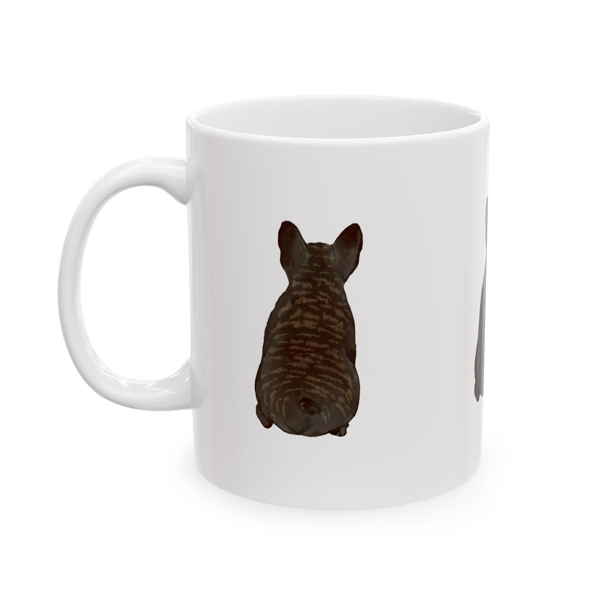 Dog Silhouette Mug – Back View Ceramic Coffee Cup 11oz    Item #30912