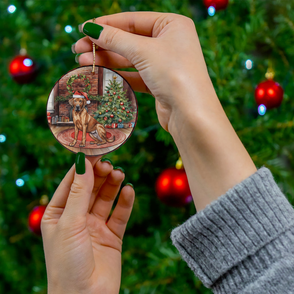 Ceramic Ornament - Rhodesian Ridgeback Christmas Dog       Item #2807527 - Buckshot's Bargain Barn