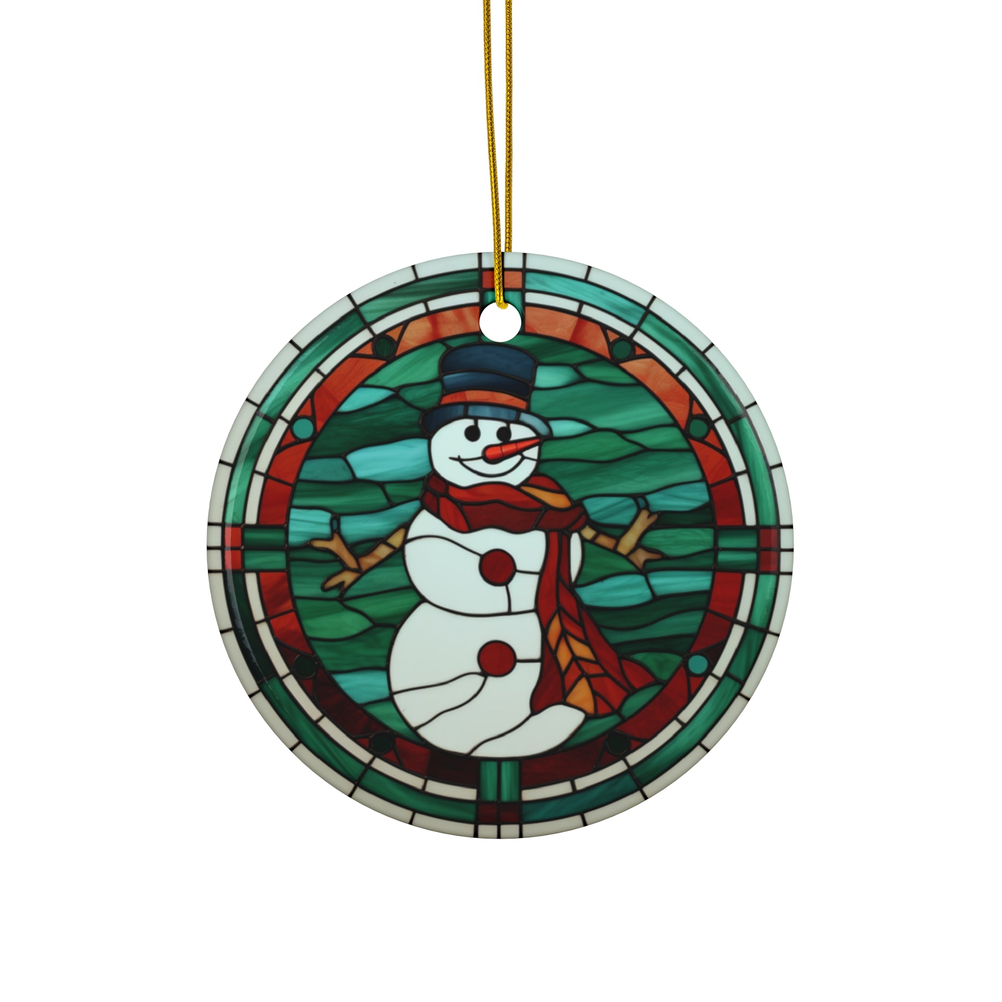 Snowman Ceramic Ornament        Item #1711798 - Buckshot's Bargain Barn