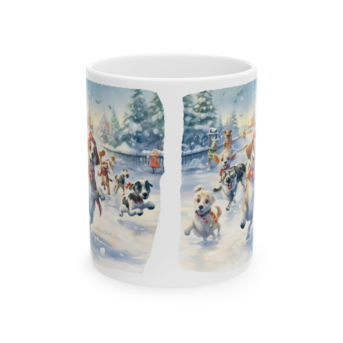 Winter Dog Park Ceramic Mug 11oz  Item #688008