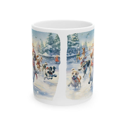 Winter Dog Park Ceramic Mug 11oz  Item #688008