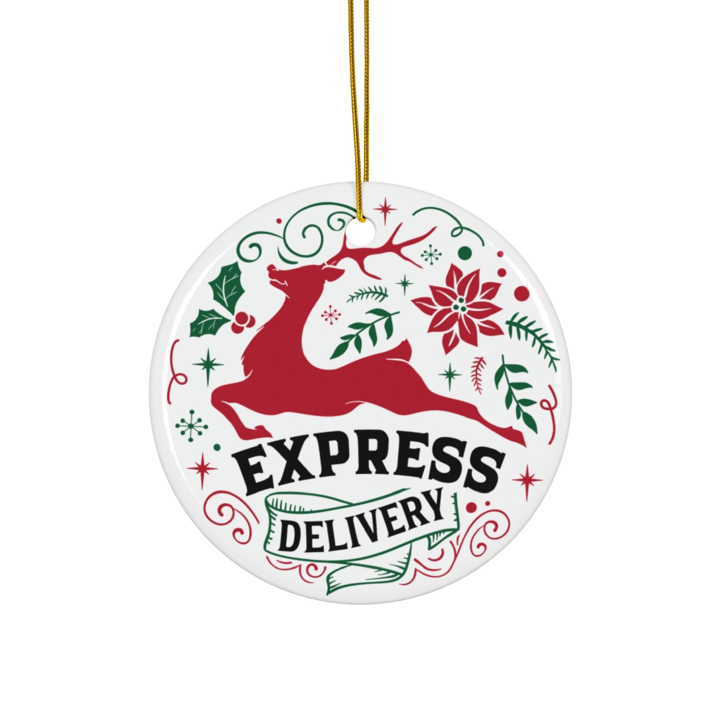 Express Delivery Reindeer Ceramic Ornament      Item #9434564