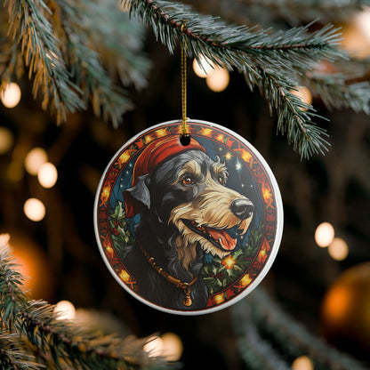 Scottish Deerhound Dog Christmas Ceramic Ornament Item #259655