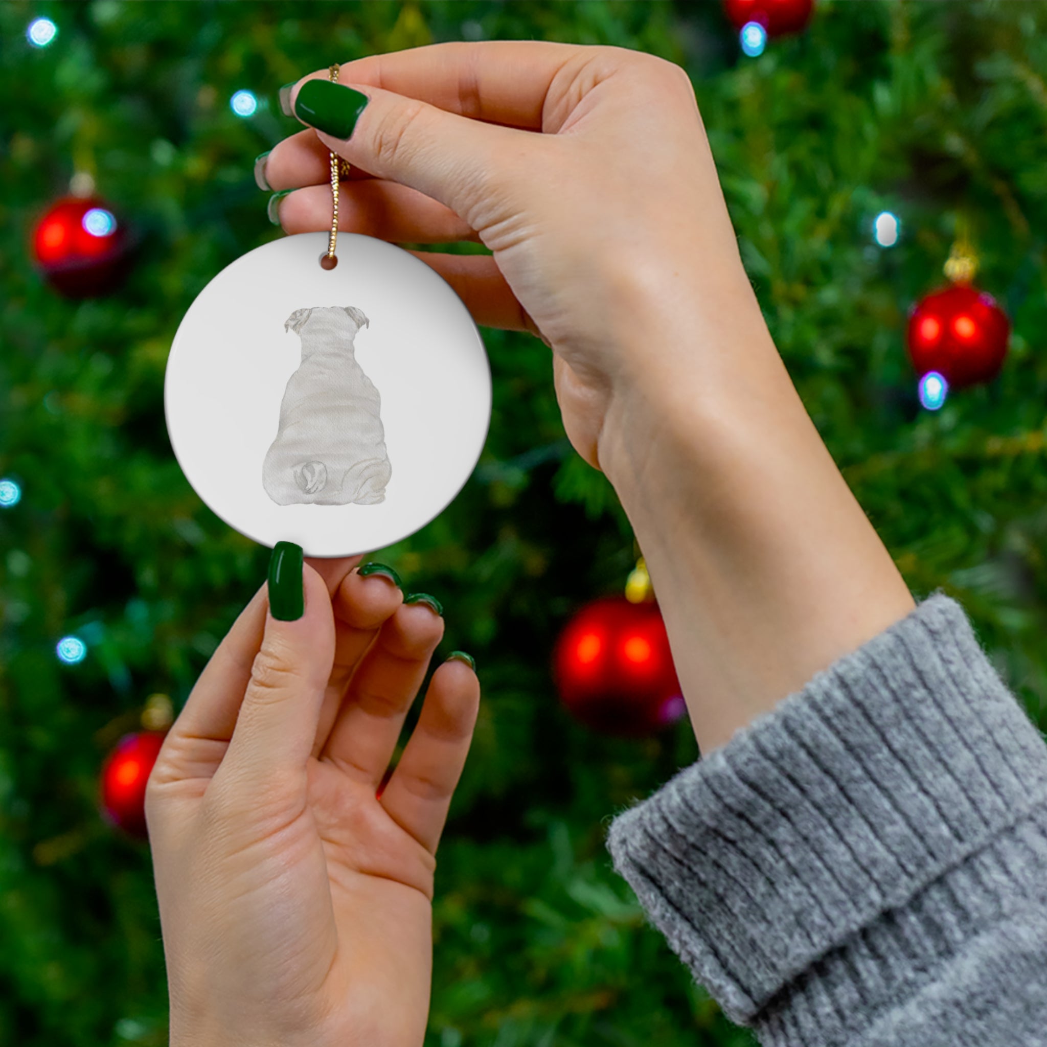 Dog Ceramic Disc Ornament         Item #6281621