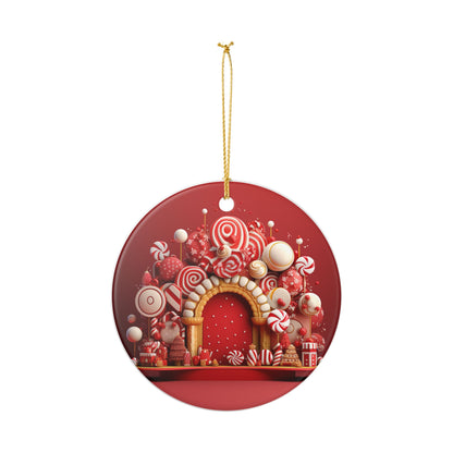 Candy Cane Christmas Ceramic Ornament   Item #415813