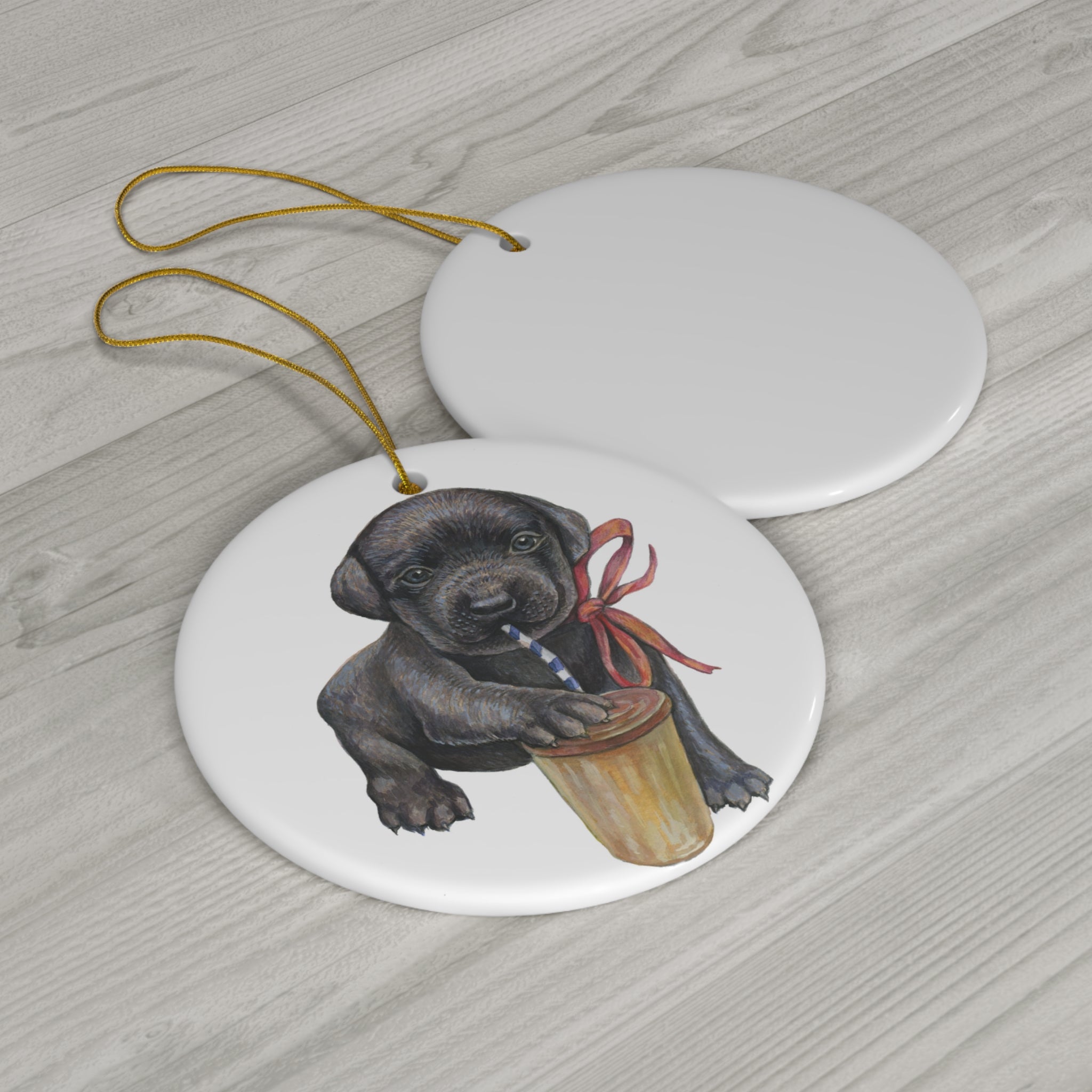 Dog Ceramic Disc Ornament         Item #8035756
