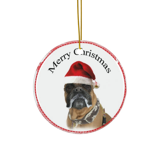 Ceramic Ornament - Merry Christmas Dog     Item #2330468