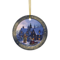 Winter Scene Ceramic Disc Ornament          Item #9354701