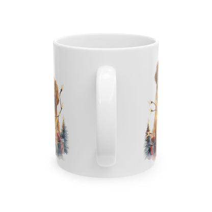 Christmas Golden Retriever Holiday Ceramic Mug 11oz   Item #62004