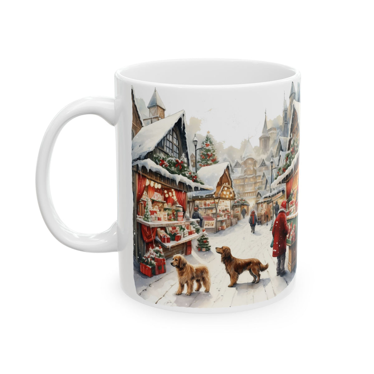 Christmas Village With Dogs Ceramic Mug 11oz  Item #754492