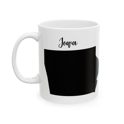Iowa State Silhouette Ceramic Mug – 11oz    Item #24586