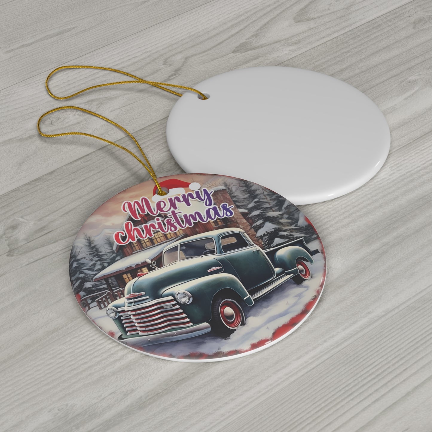 Blue Truck Ceramic Ornament    Item #213886