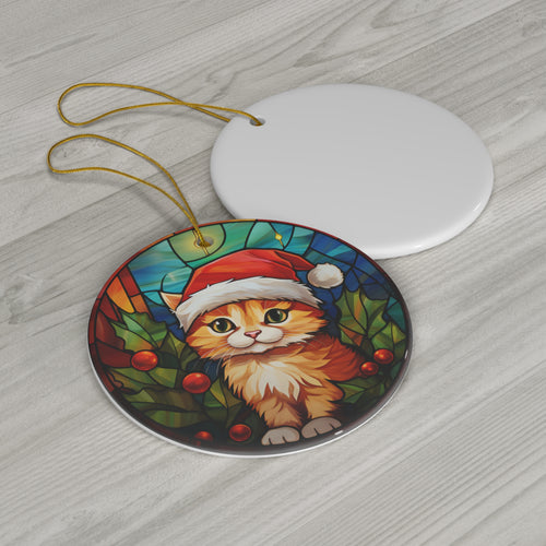 Cat Ceramic Ornament       Item #991117 - Buckshot's Bargain Barn