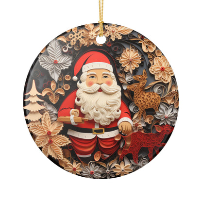 Santa Claus Christmas Ceramic Ornament   Item #827084