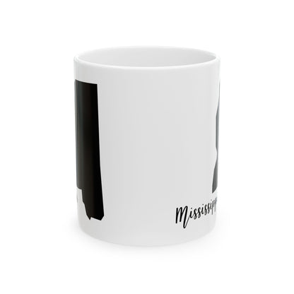 Mississippi State Silhouette Ceramic Mug – 11oz    Item #35281