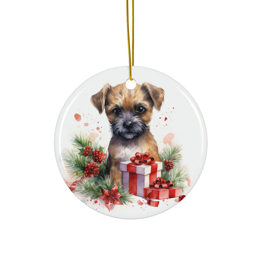 Ceramic Ornament - Border Terrier Christmas     Item #2572732