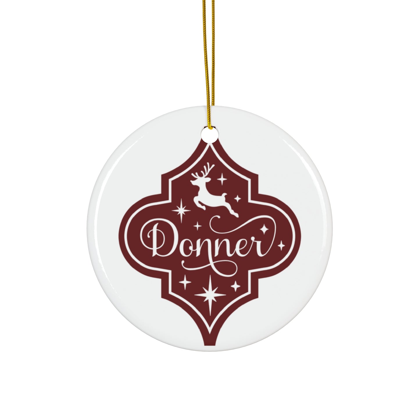 Donner Reindeer Ceramic Disc Ornament       Item #3873313