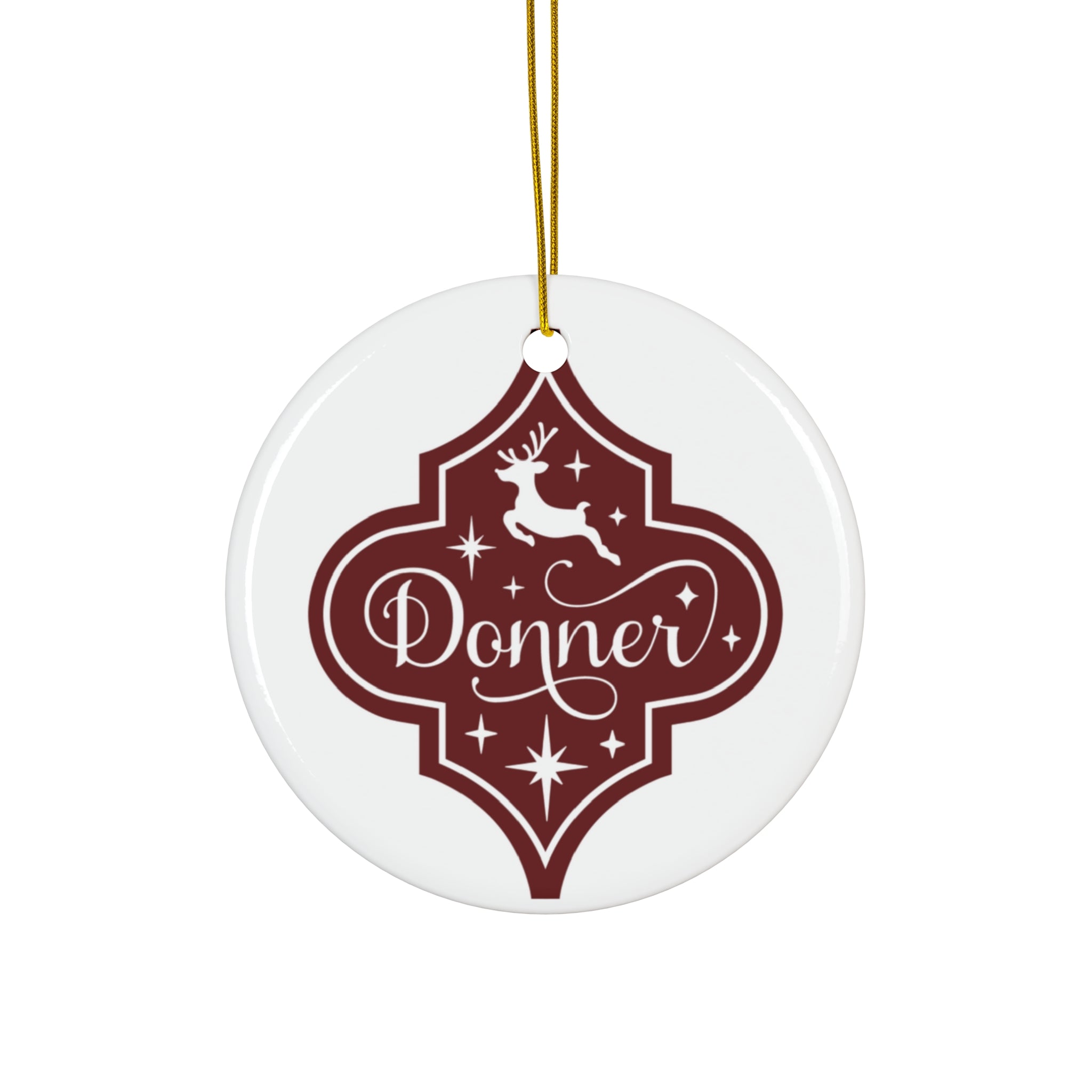 Donner Reindeer Ceramic Disc Ornament       Item #3873313