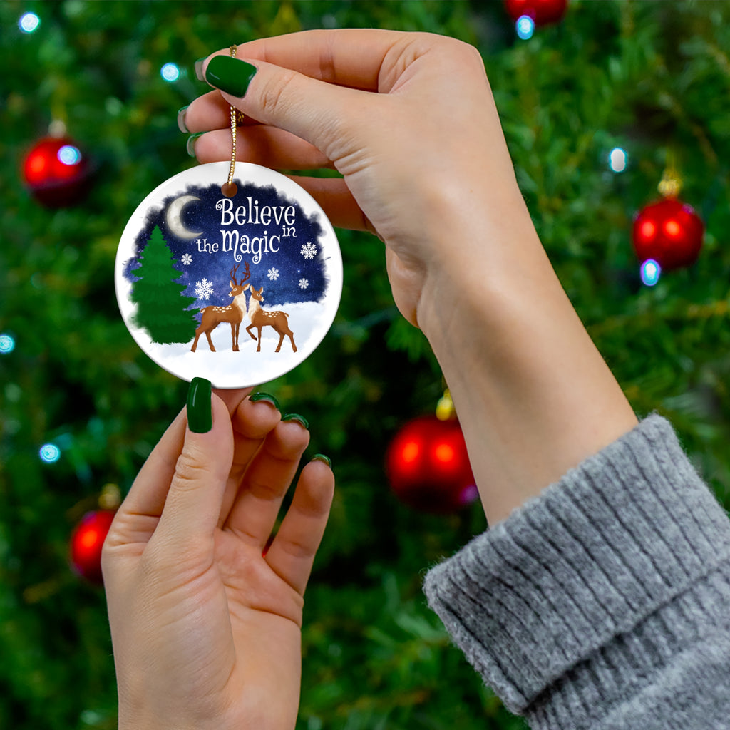 Believe In The Magic Ceramic Disc Ornament      Item #4715951