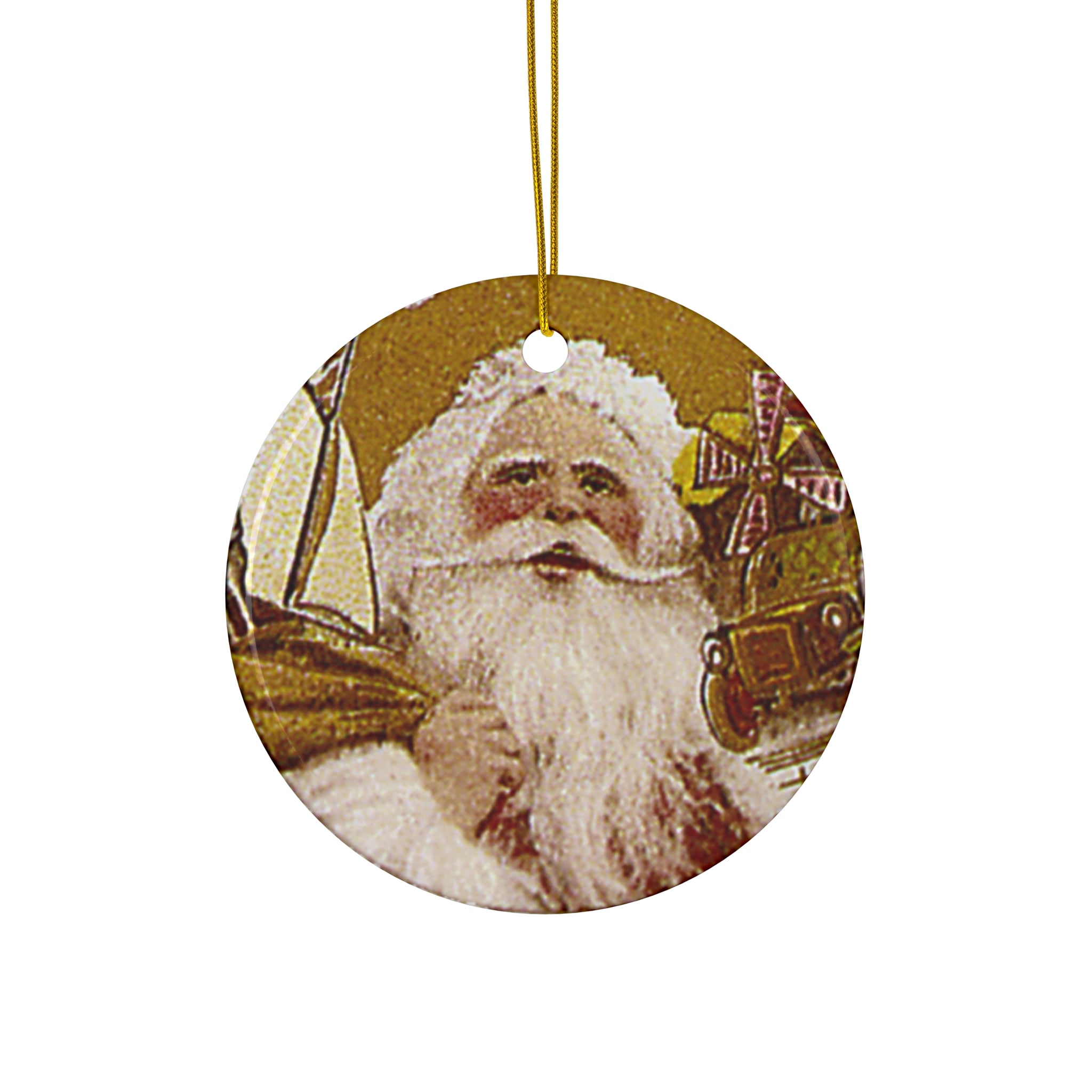 Santa Ceramic Disc Ornament         Item #1739418