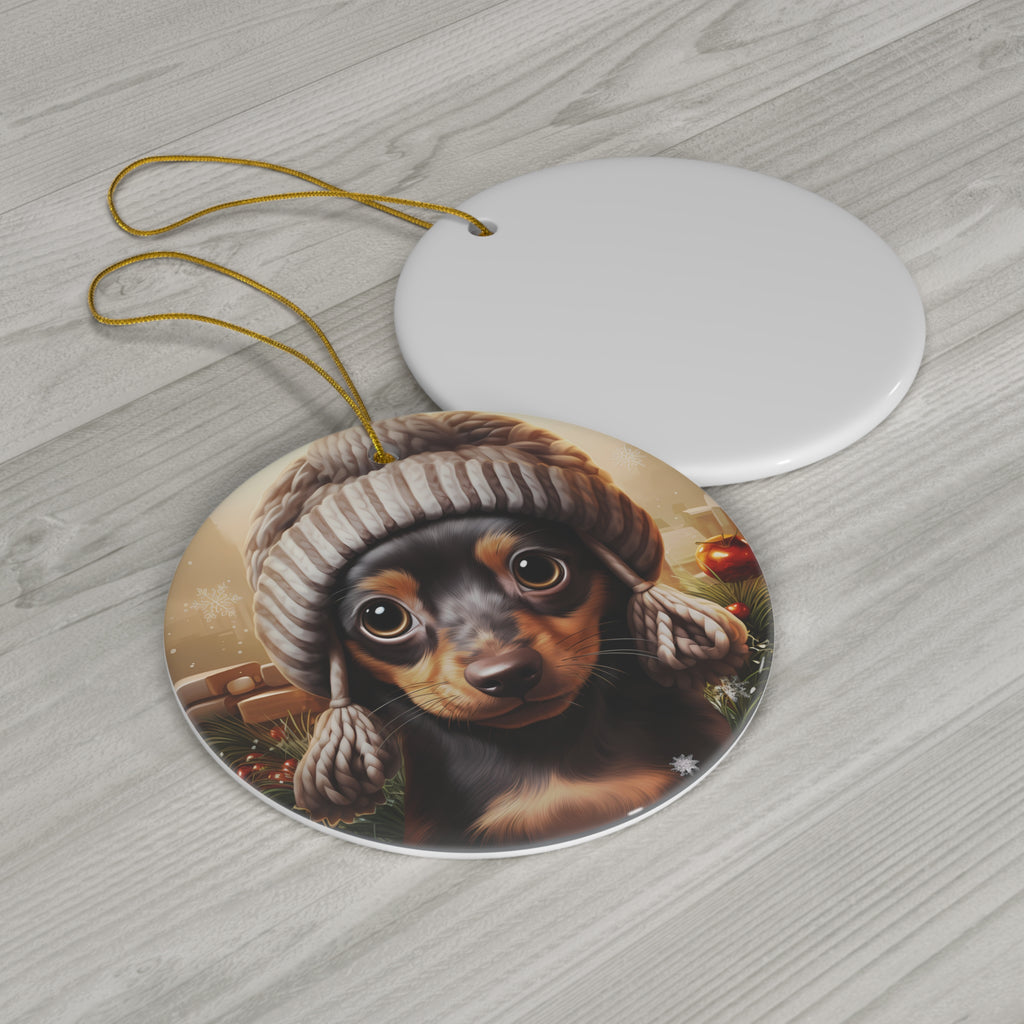 Dog Ceramic Disc Ornament           Item #1432063