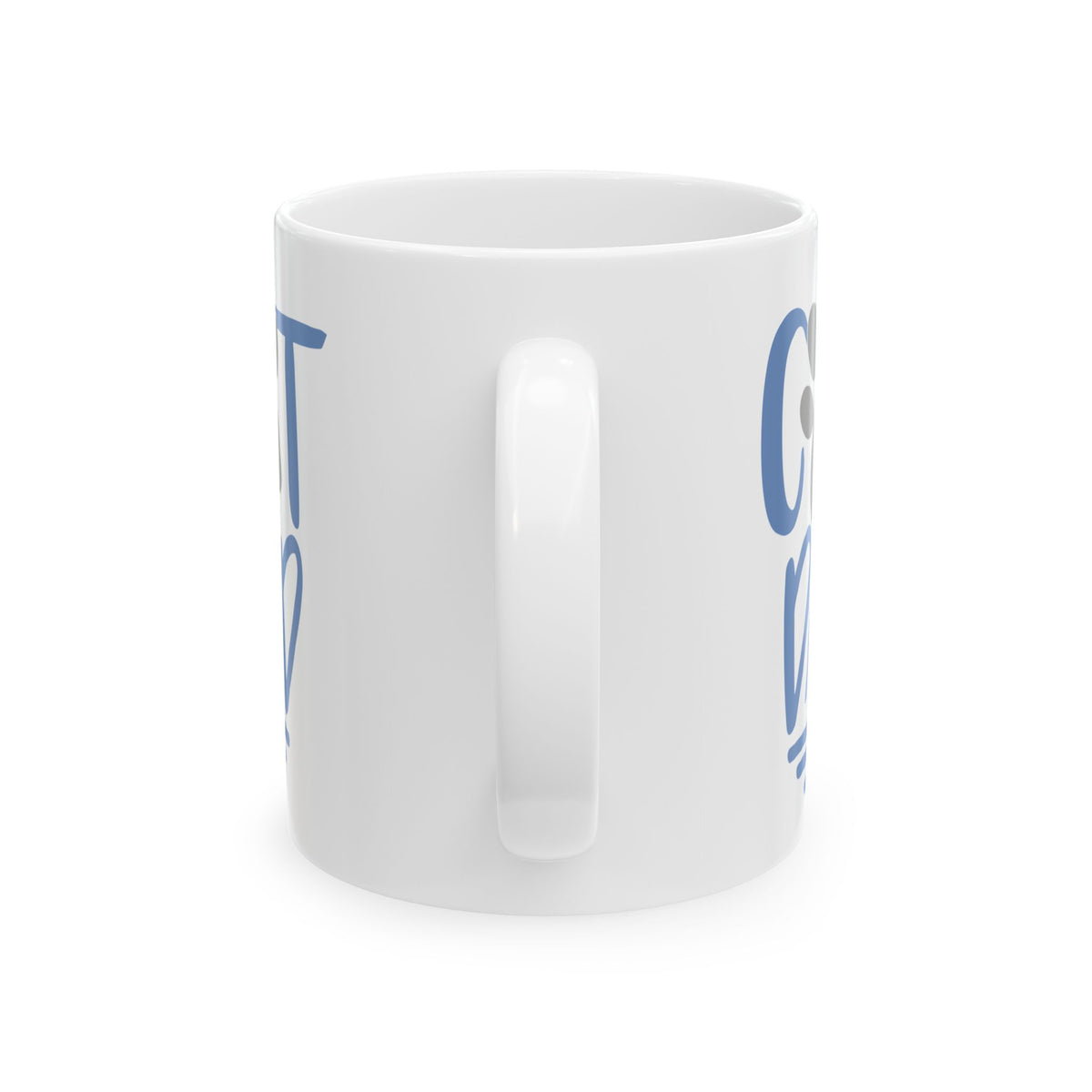 Coffee Lover Ceramic Mug – Cute Paw Print "Cat Dad" Design, 11oz    Item #747745